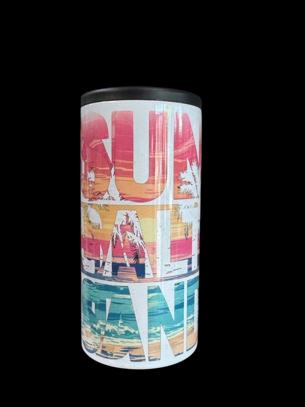 DUOZIE Insulated Can Cooler, 12 oz, Stainless Steel, Assorted Graphic Designs